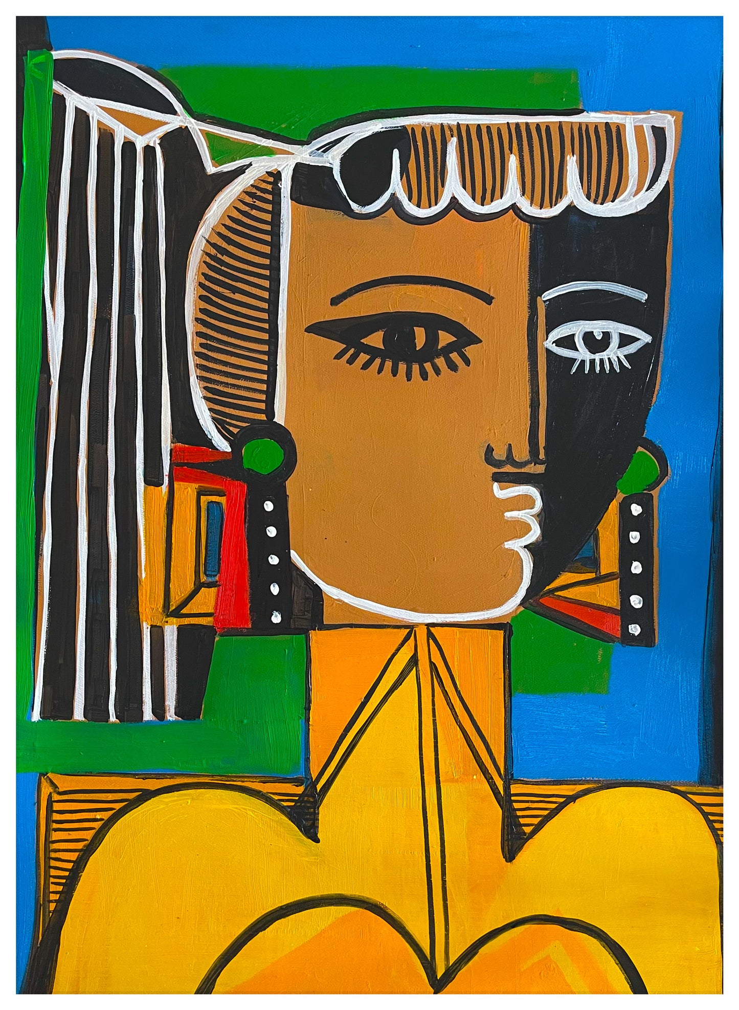 1 a a 22in x 30i original painting on German etching paper title “Blues”