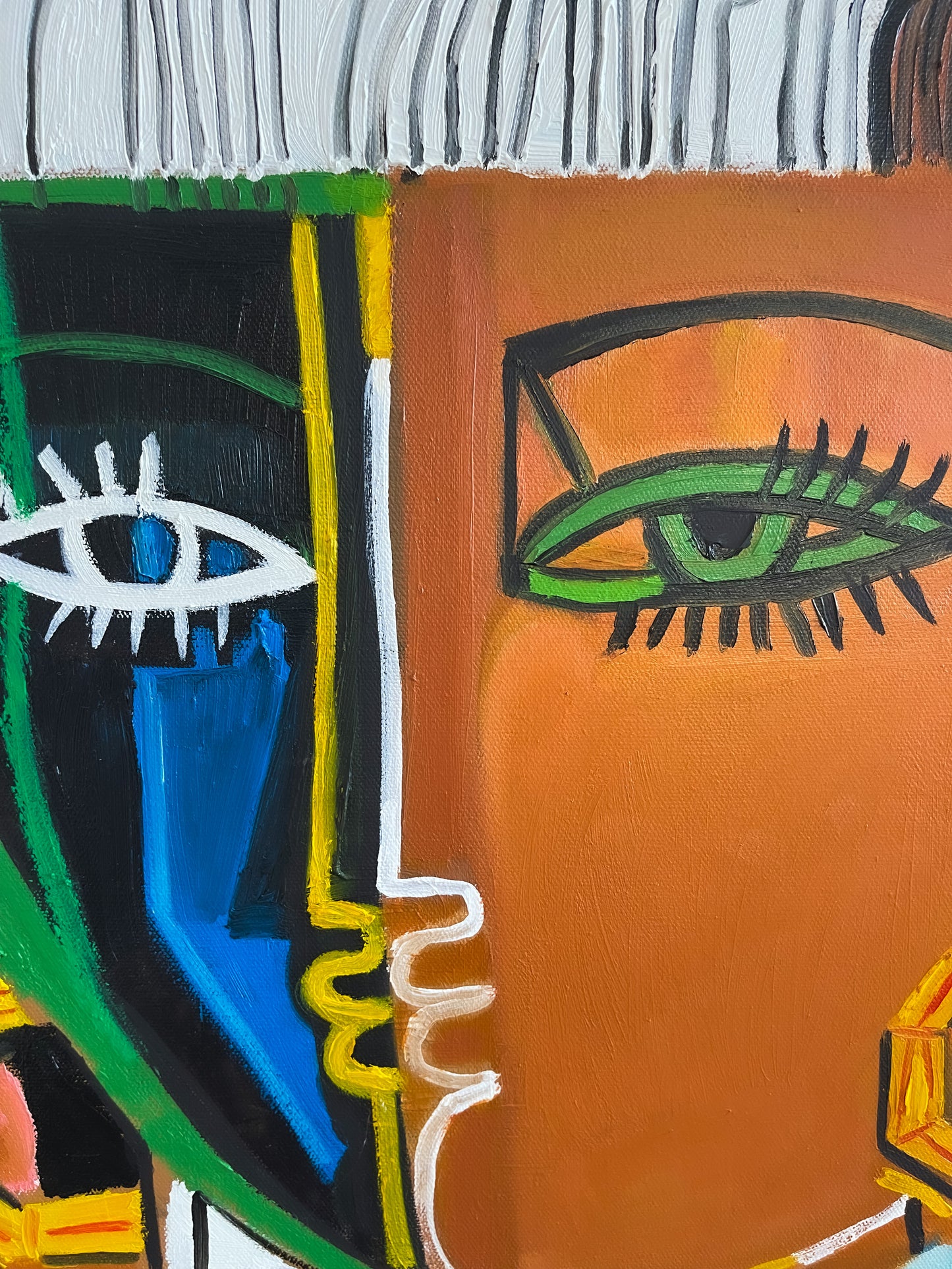1 a a 40in x 30in large oil painting on canvas title “Determination”