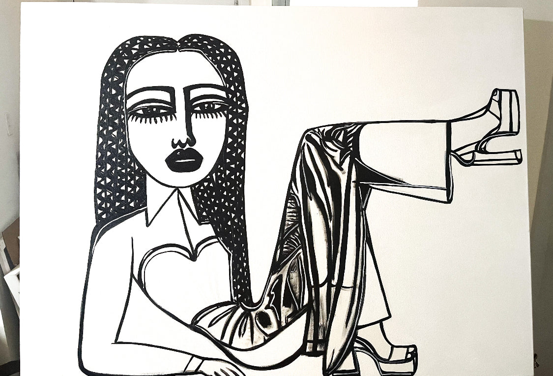 1 a aoriginal painting 4ftx3ft title “Layered”