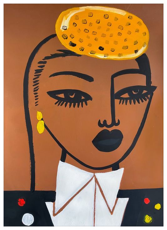 1 a a 22in x 30in original painting on German etching paper title “Naomi”