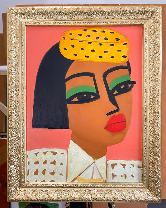 1 a a 30in x 24in framed original oil painting tile “Photo”