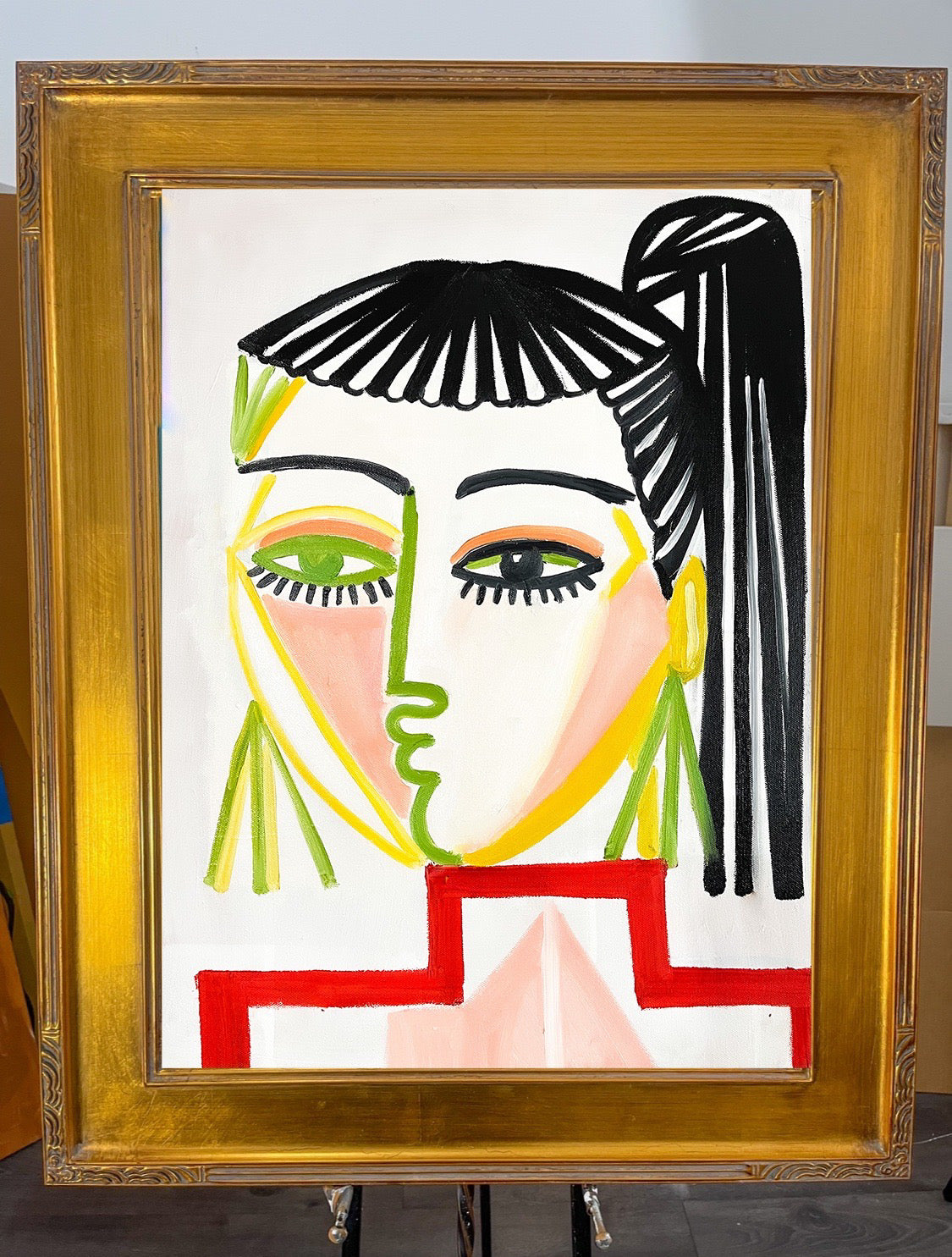 1 a a original oil painting on canvas titled “Still creating”