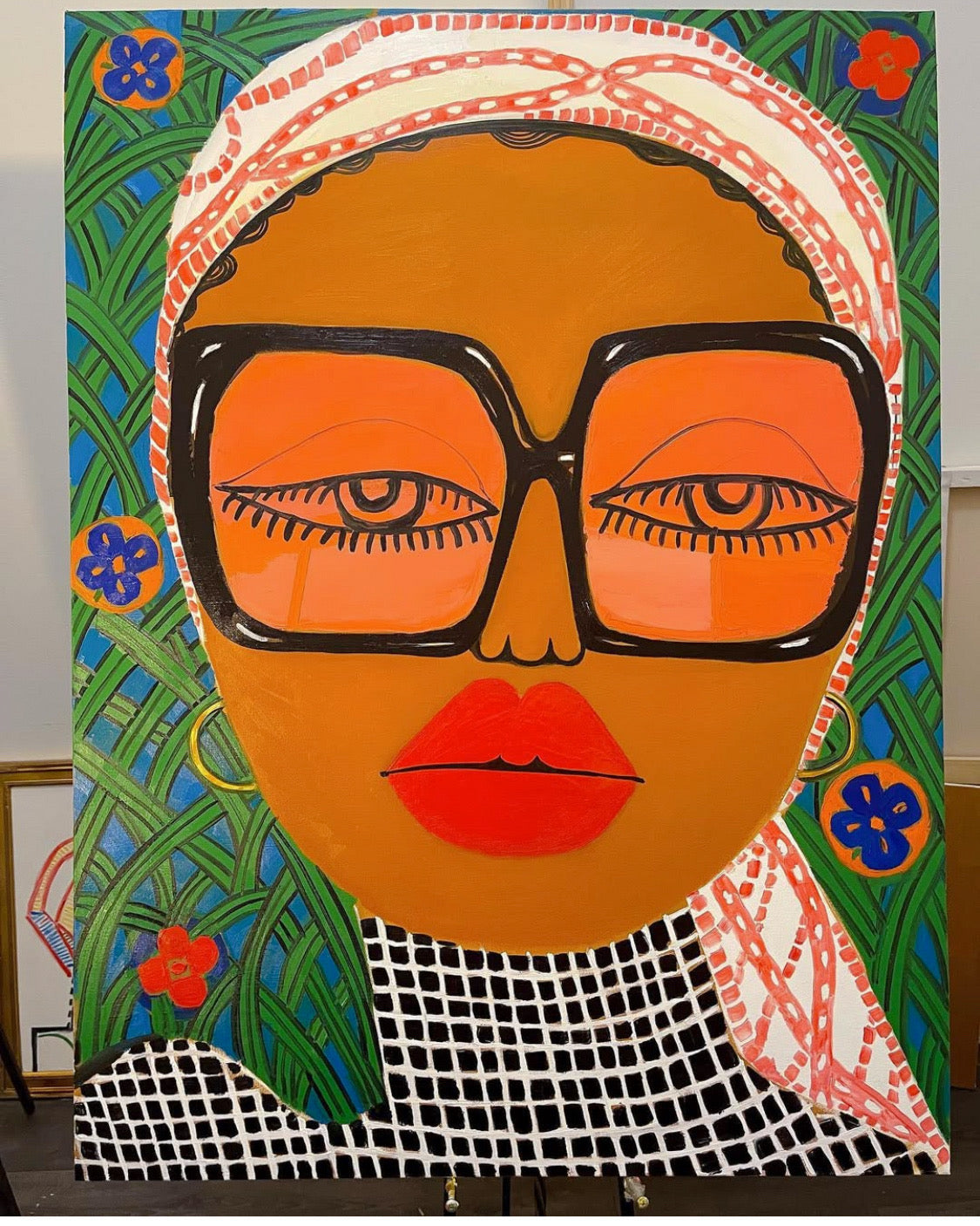 Original 4ft oil painting on canvas titled “Growing”