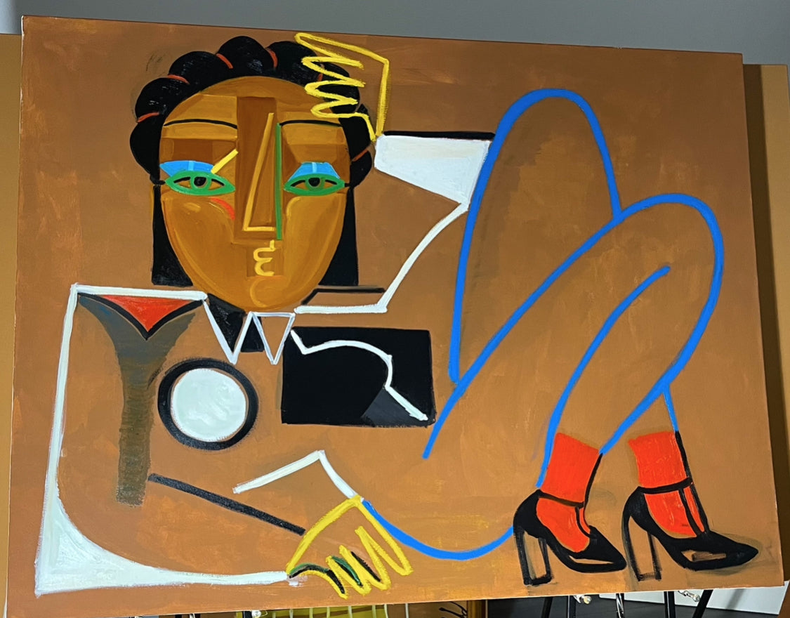 1 a a 4ft original oil painting title “Head to Toe”