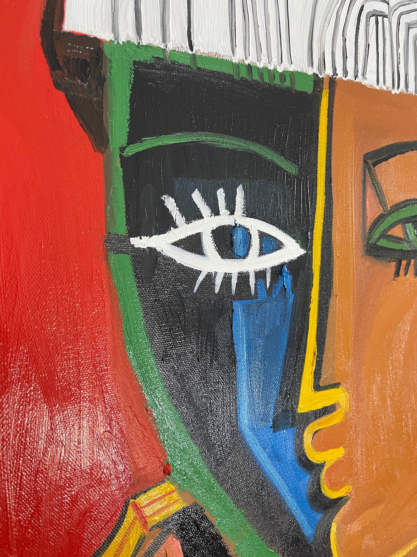 1 a a 40in x 30in large oil painting on canvas title “Determination”