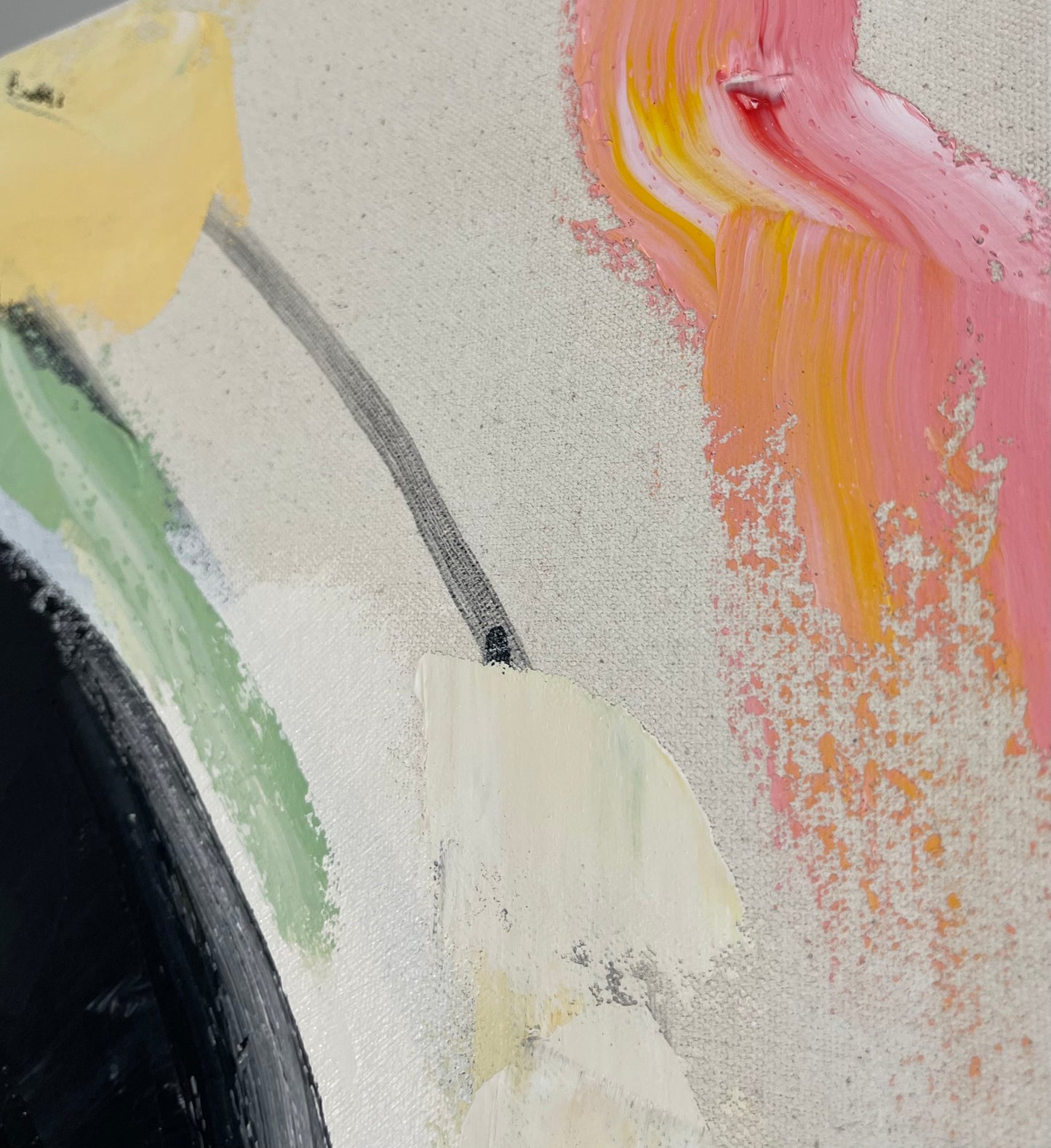 1 a a 4ft tall original oil painting on hand made canvas titled “Magazine”