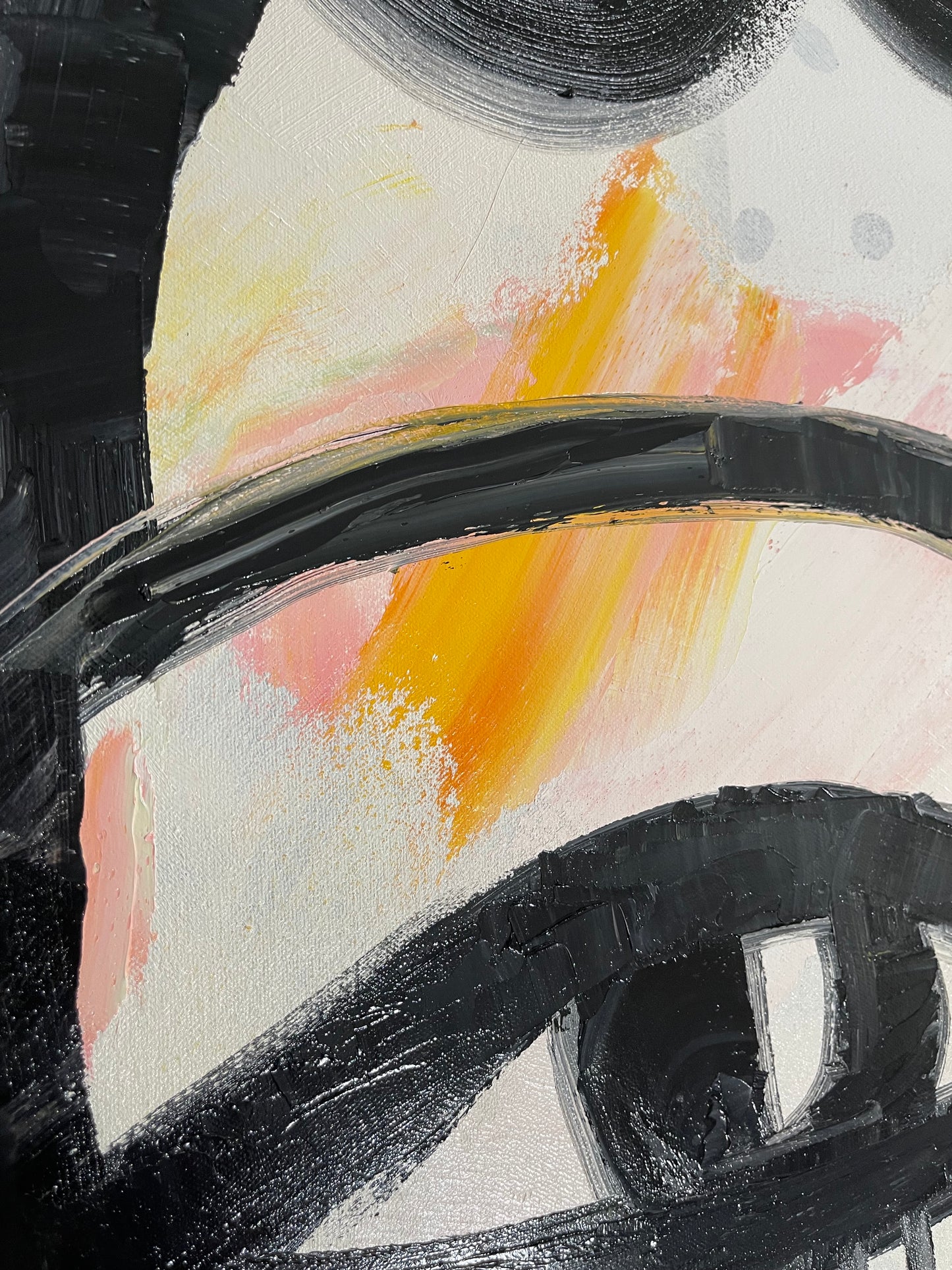 1 a a 4ft tall original oil painting on hand made canvas titled “Magazine”