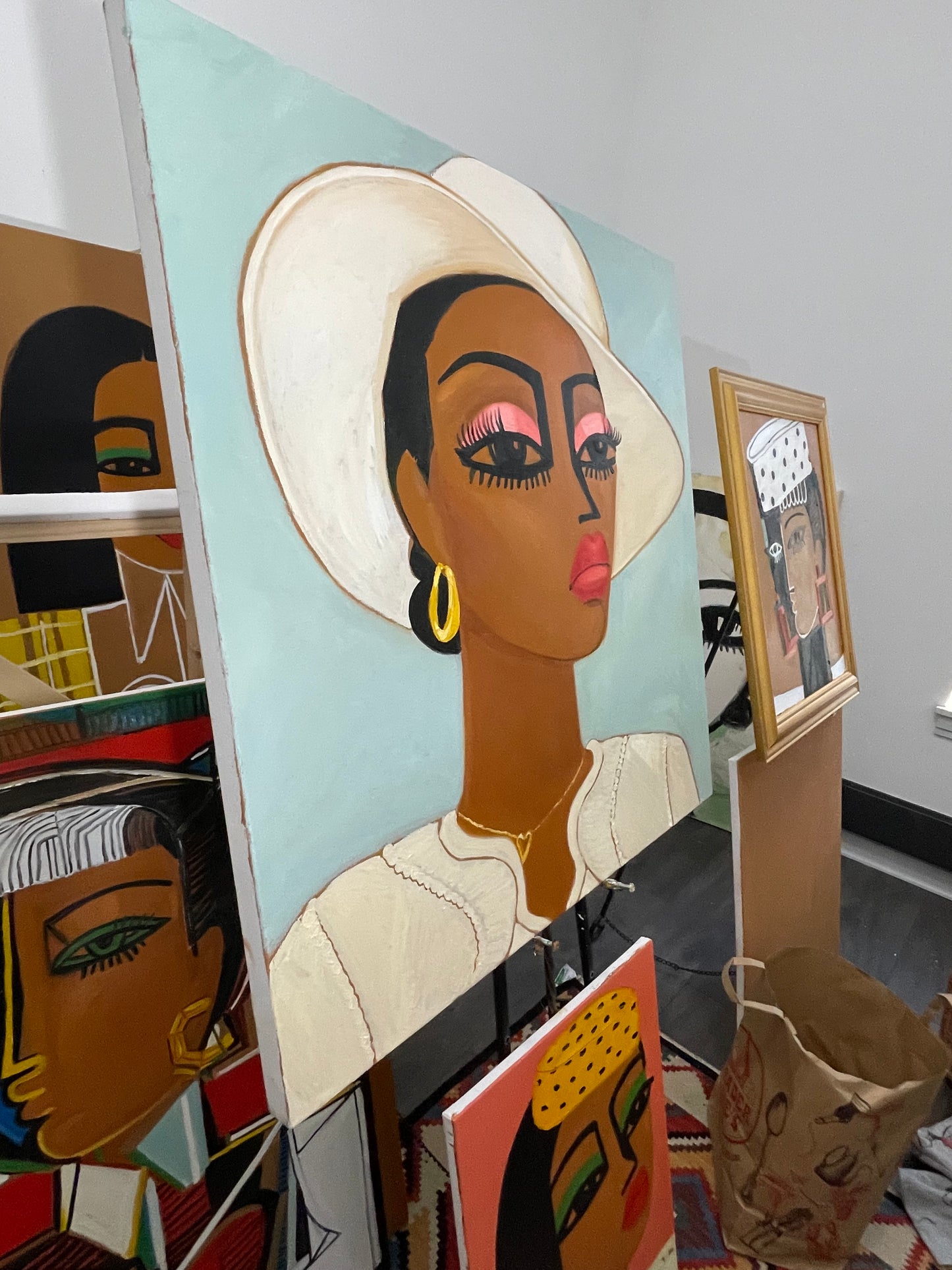 3ft x 3ft original oil painting on canvas titled “Tracy”