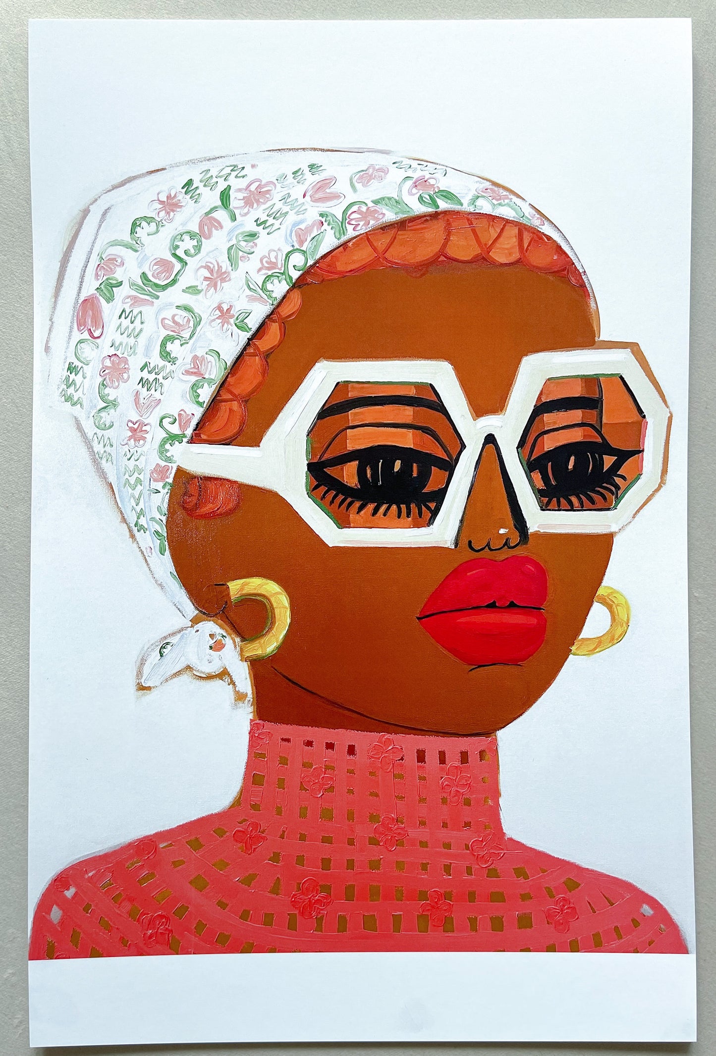 Art Print “White Glasses” 11in x 17in